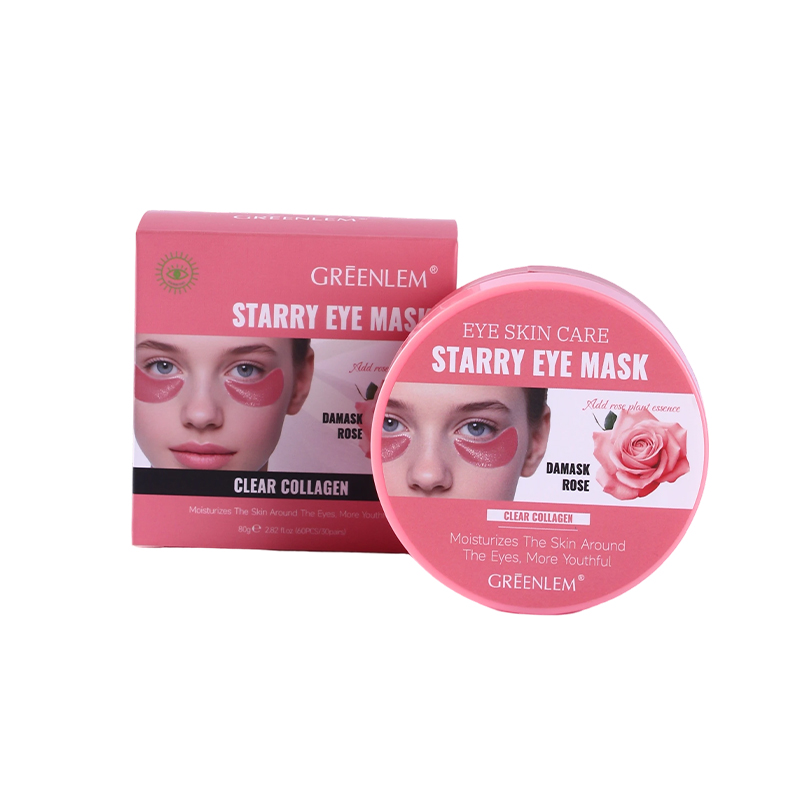 GreenLem Damask Rose Dark Circle Hydrogel Crystal Collagen Herbal Retinol Sheet Eye Mask Eye Patch(pic1)