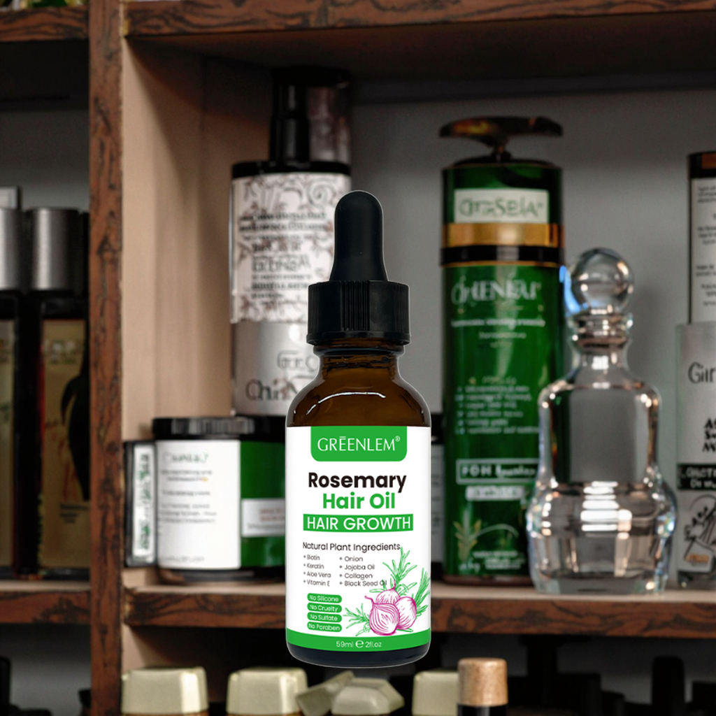 Organic Anti-Hair Loss Rosemary Black Seed Oil Enriched Vitamin E Aloe Vera Nourishes Scalp Reduces Shedding Promotes Hair(pic2)