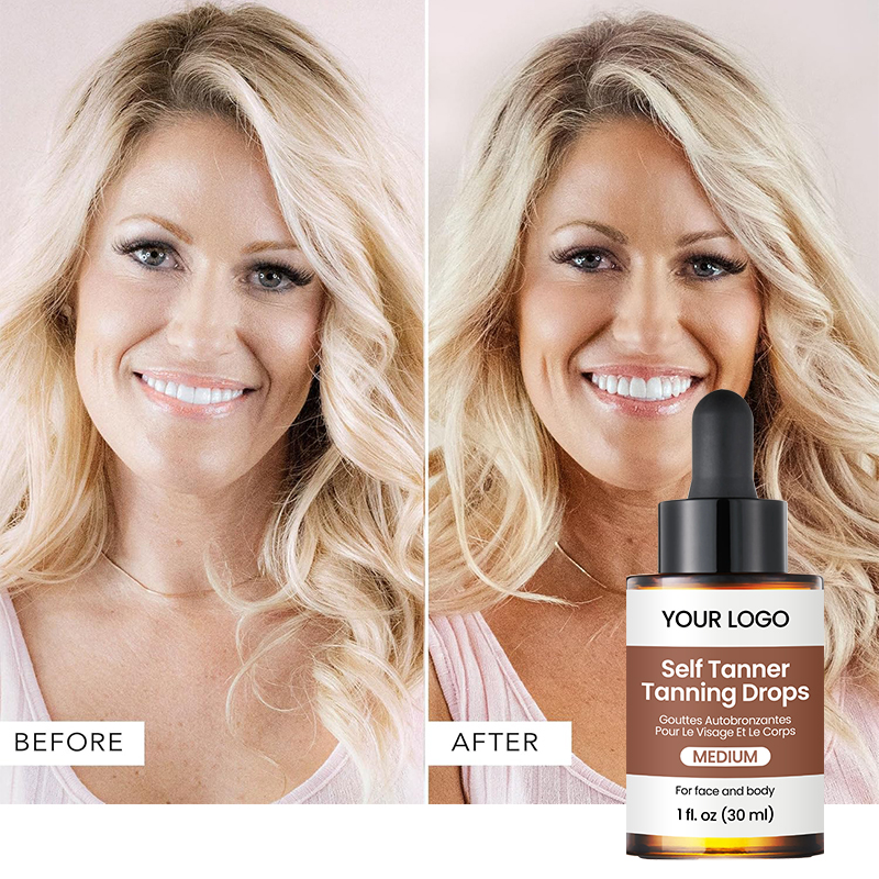 Medium Face Tanning Drops to Add to Lotion, Moisturizing Bronzing Drops for Face & Body, Self Tanning Drops Serum(pic1)