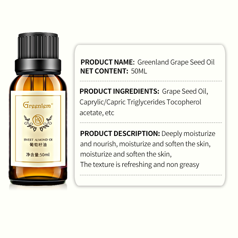 Grapeseed Oil, Pure & Natural Massage and Carrier Oil, Skin Care for Sensitive Skin, Light Silky Moisturizer for All Skin Types (pic2)