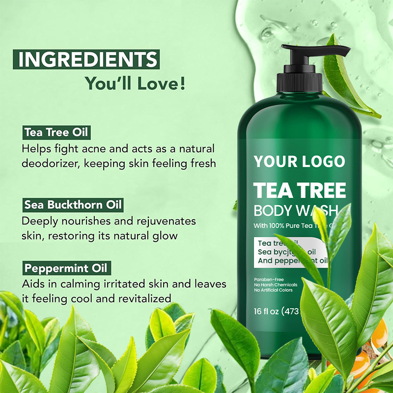 Tea Tree Body Wash With Peppermint and Sea Buckthorn Oil for Nail Conditions Body Odor and Itching(pic2) Tea Tree Body Wash With Peppermint and Sea Buckthorn Oil for Nail Conditions Body Odor and Itching(pic2)