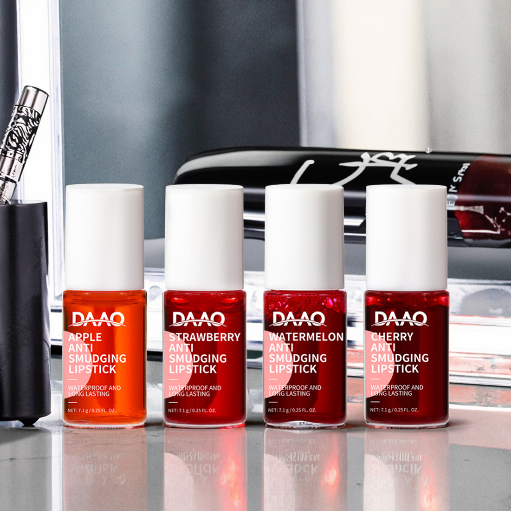 Long Lasting Strawberry Tint Lipstick Smudge Proof Non Transfer Lip Makeup with Vitamin E(pic3)