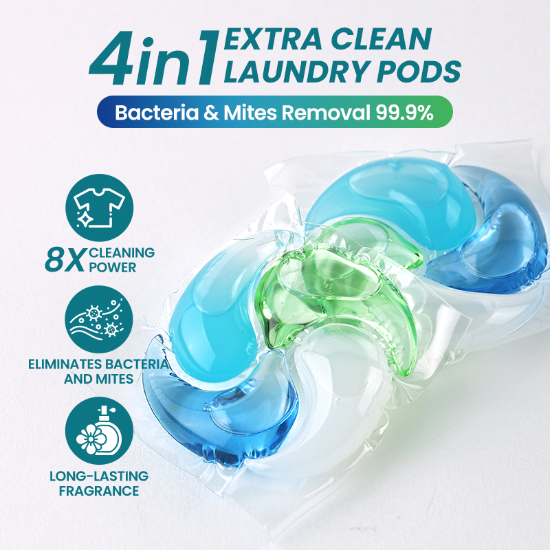 GreenLem 4-in-1 Eco-friendly Natural Gel Laundry Detergent Pods Apparel Floral Fruity Scent Capsule(pic2)