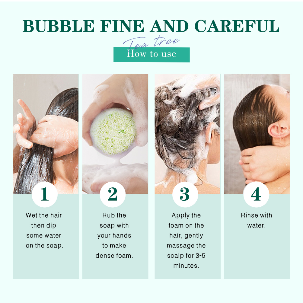 2026 New GreenLem Natural Tea Tree Oil Handmade Bar Soap Herbal for Anti-Hair Loss(pic5)