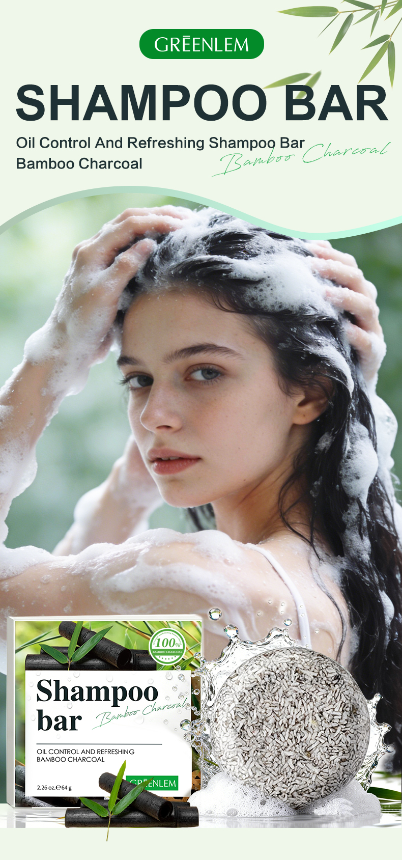 GreenLem SOAP OIL CONTROL and REFRESHINGBAMBOO CHARCOAL(pic1)