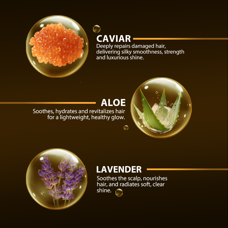 GreenLem Golden Caviar Anti-Dandruff Hair Shampoo Set Champu Para Cabello Natural Scalp Care Smoothing Shampoo for Damaged Hair(pic5)
