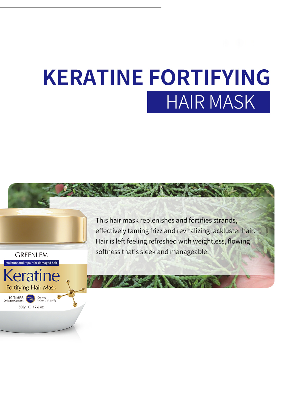 GreenLem Keratin Hair Care Set Gel Smoothing Nourishing Frizz Control Lightening Refreshing Brightening Organic Professional(pic7)