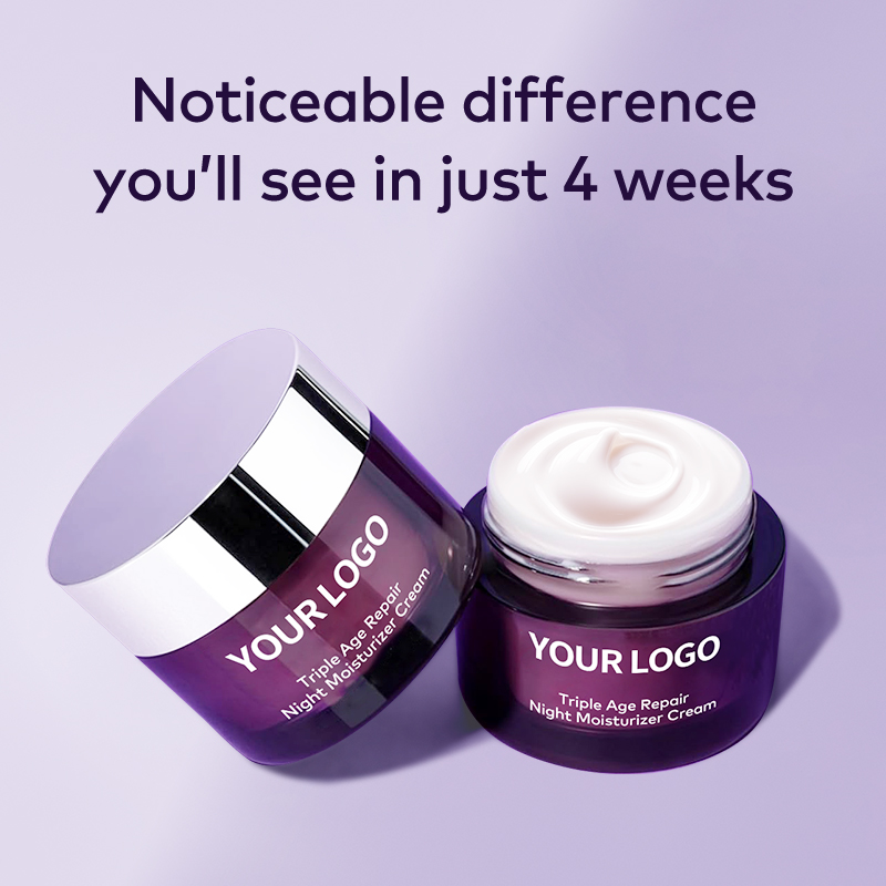 Organic Triple Repair Night Cream for Dark Spots & Wrinkles Moisturizer with Shea Butter & Vitamin C Vegan & Herbal Ingredients(pic4)