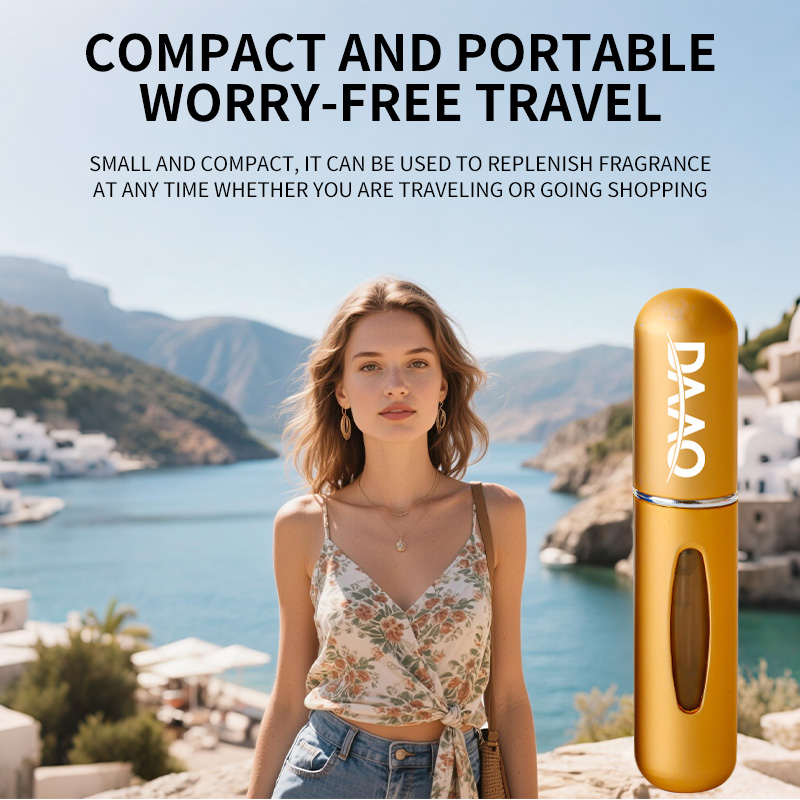 Wholesale 5ml Refillable Perfume Atomizer Travel Kit - 4 Pcs Portable Aluminum Spray Bottles for TSA Carry On, Leak-Proof(pic5)