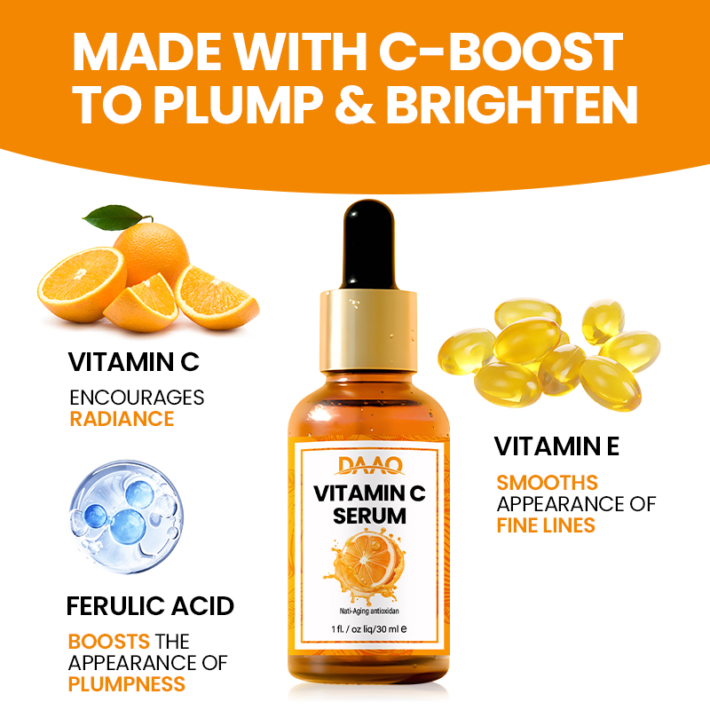 Wholesale Age Repair Essence Dark Spot Removal Brightening Vitamin C Serum With Hyaluronic Acid(pic6)