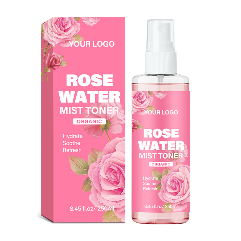 Wholesale 100% Organic All-in-one Rose Water Spray Facial Moisturizer for Dry and Frizzy Hair(pic2)