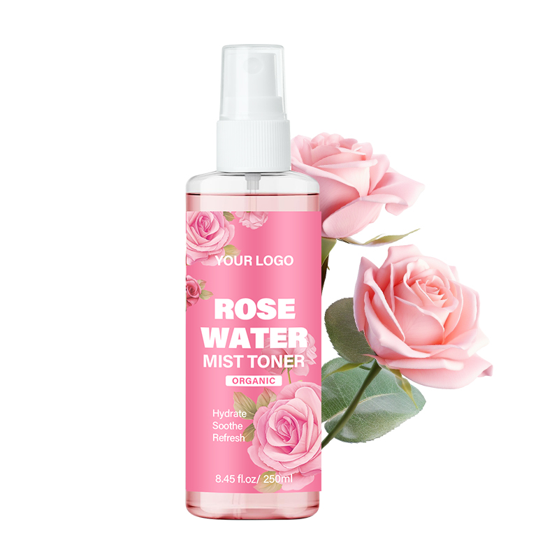 Wholesale 100% Organic All-in-one Rose Water Spray Facial Moisturizer for Dry and Frizzy Hair(pic1)