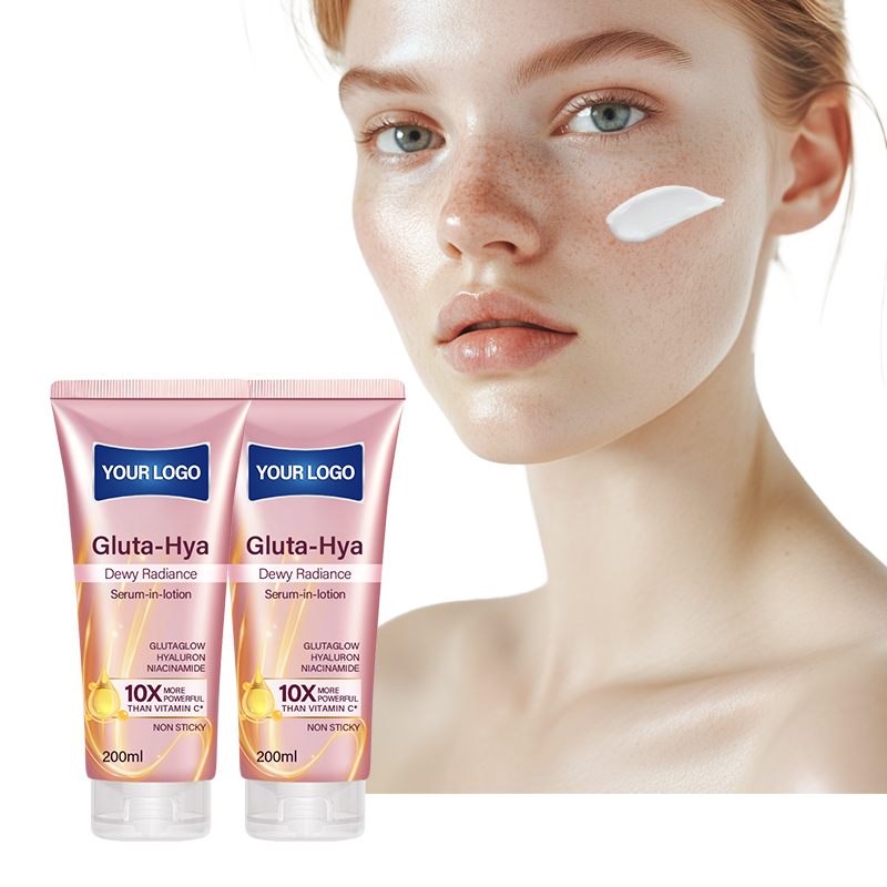 OEM Customizable Private Label All-Skin Types Moisturizing Body Lotion Gluta Hya Face Cream and Shea Body Scrub(pic2)