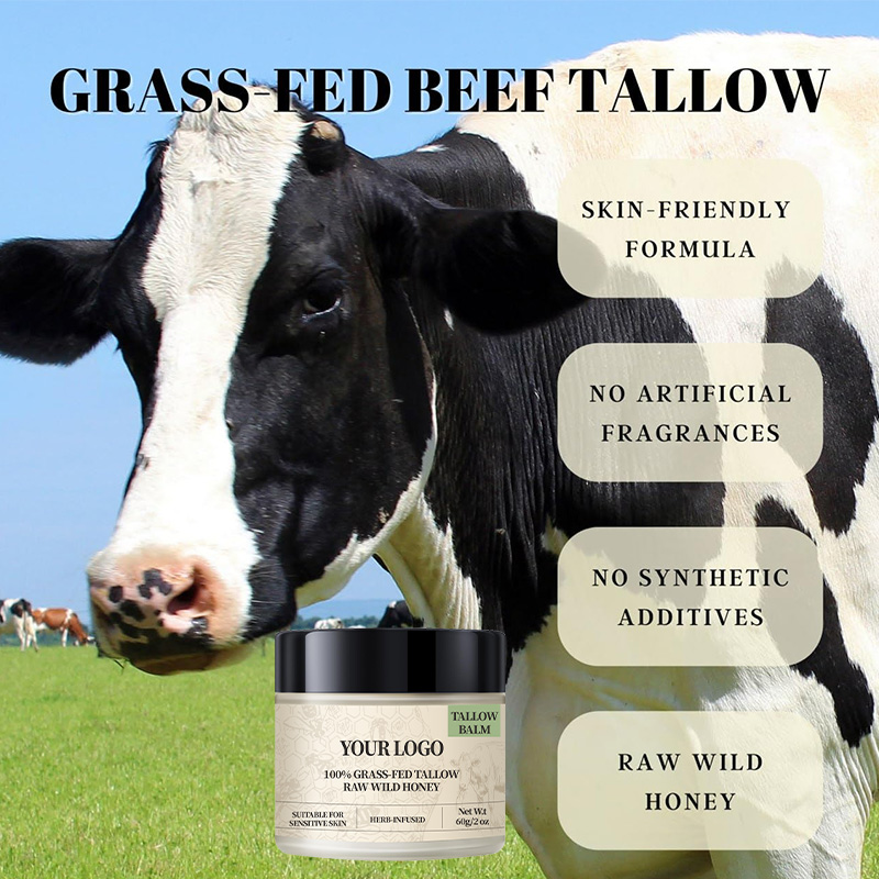 Hot Selling Whipped Beef Tallow Wild Honey Face Cream Skin Hydrating Nourishing Face Moisturizer Tallow Balm(pic1)