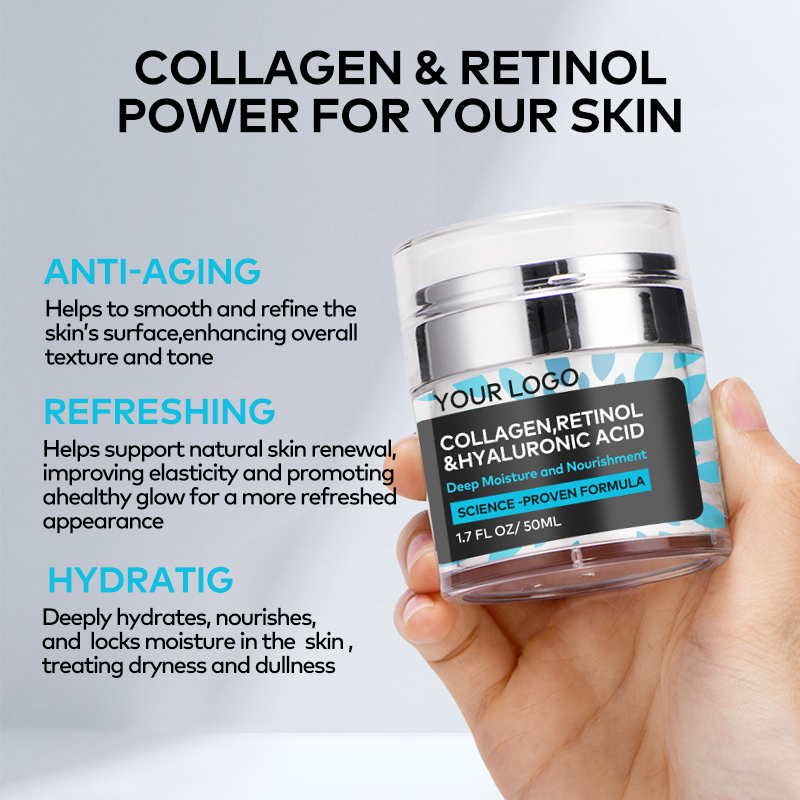 Customized Korean Beauty Retinol Hyaluronic Acid Collagen Firming Skin Cream to Prevent Fine Lines for Glowing Skin(pic5)