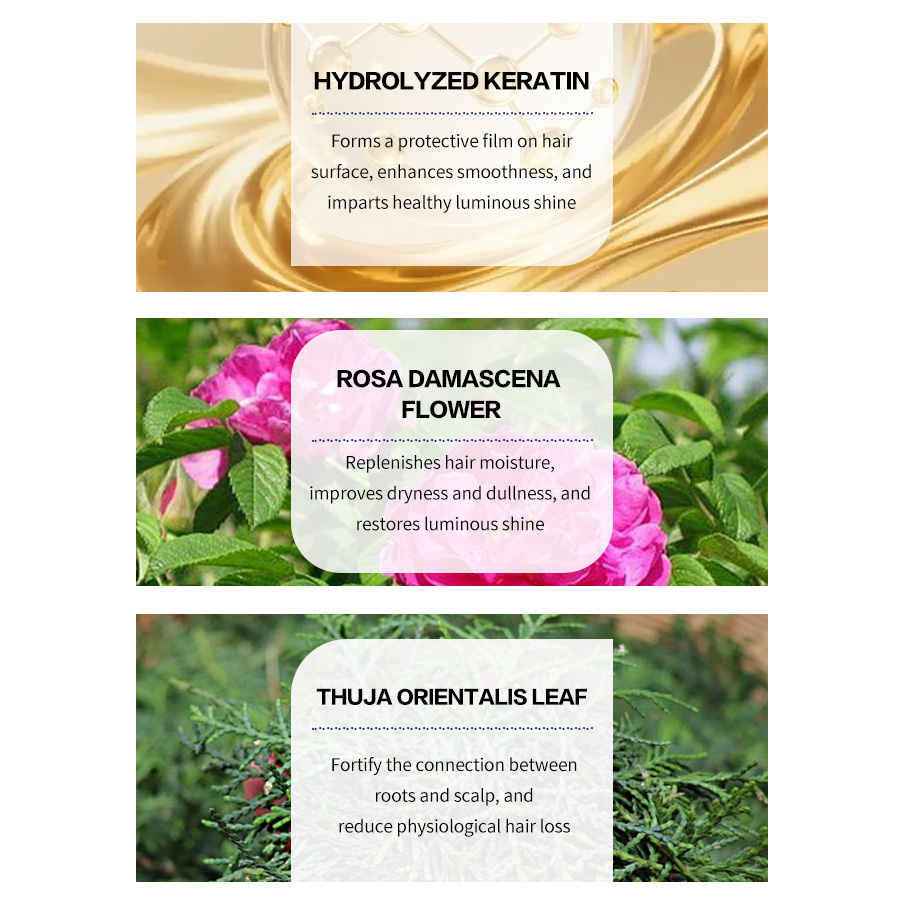 Private Label OEM 500g Natural Ingredients Hair Repairing Scalp Care Keratin Cream 2-IN-1 Formula(pic4)