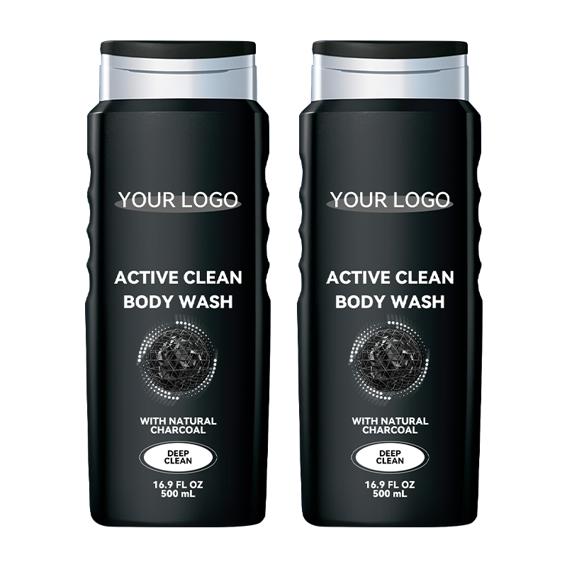 GreenLem Classic Mens Liquid Body Wash Soft Foam Clean Fragrance 500ml Natural Charcoal(pic3)