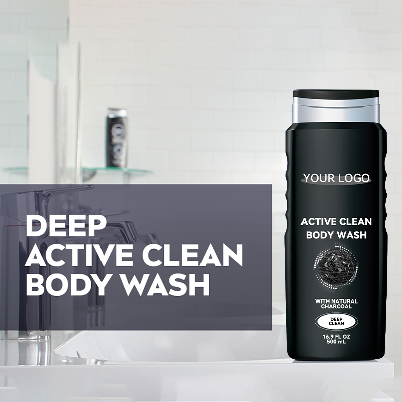 GreenLem Classic Mens Liquid Body Wash Soft Foam Clean Fragrance 500ml Natural Charcoal(pic6)