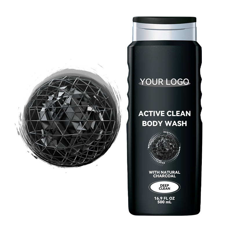 GreenLem Classic Mens Liquid Body Wash Soft Foam Clean Fragrance 500ml Natural Charcoal(pic5)