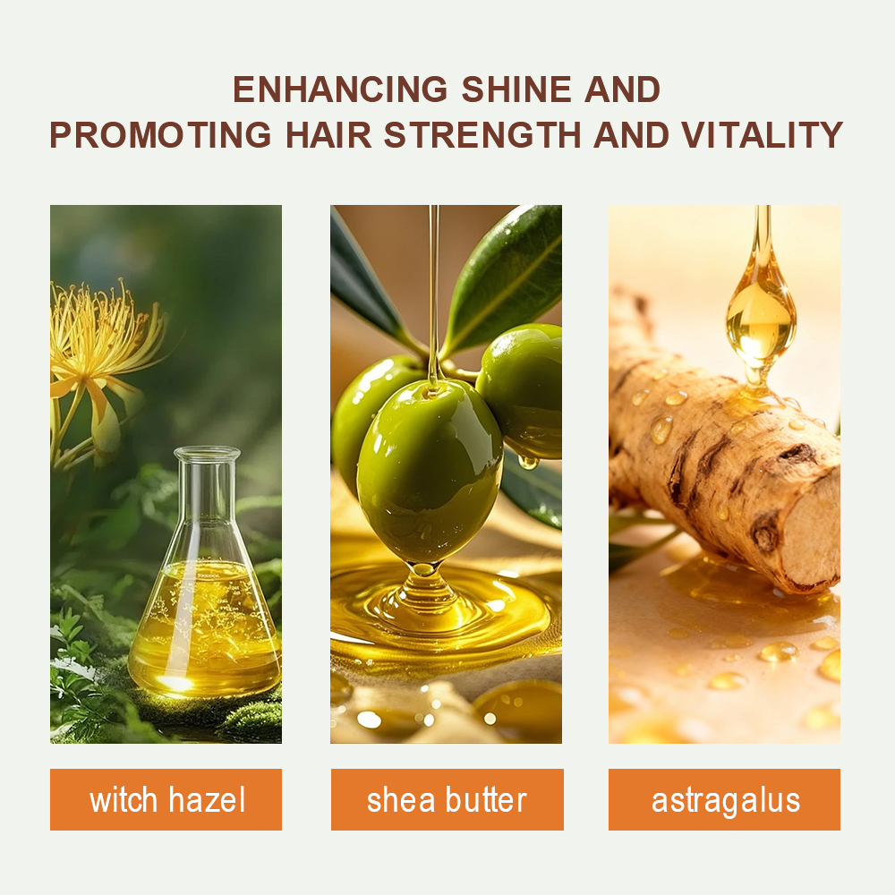 GreenLem Shea Butter Oil Cream Shampoo Organic Strengthening Nourishing Refreshing Shampoo Natural for Curly Hair(pic3)