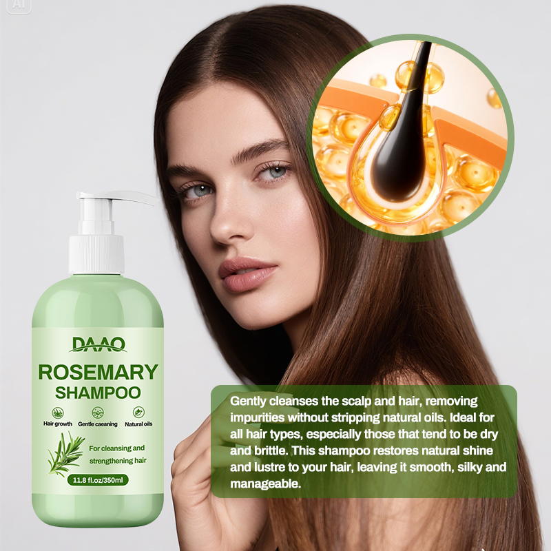 Tea Tree Oil and Biotin Repair Brittle Hair, Scalp Cleanse, Soothes Itchy Scalp, Rosemary Hair Growth Shampoo (350ml)(pic4)