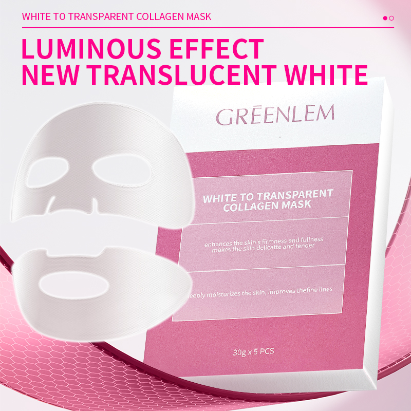 High Quality New White to Transparent Collagen Face Mask Face Tightening Anti-Aging Hyaluronic Acid Ingredients All Skin(pic3)