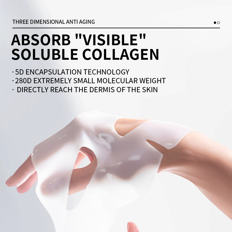 High Quality New White to Transparent Collagen Face Mask Face Tightening Anti-Aging Hyaluronic Acid Ingredients All Skin(pic5)