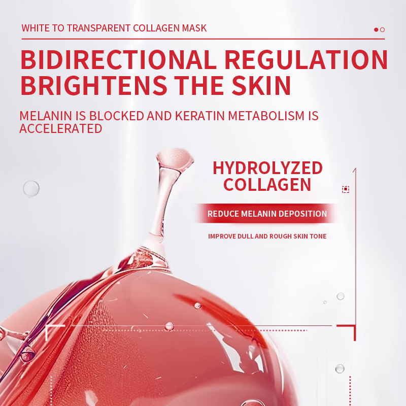 High Quality New White to Transparent Collagen Face Mask Face Tightening Anti-Aging Hyaluronic Acid Ingredients All Skin(pic6)