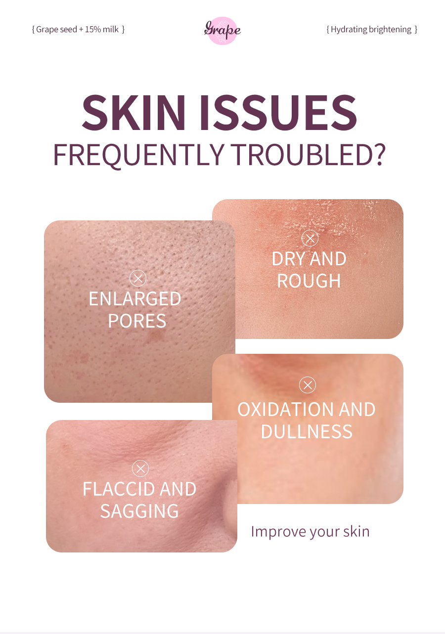 Greenlem GRAPE SEED Serum Grape Seed + 15% MilkHydrating Brightening Moisturizing Firming Skin(pic3)