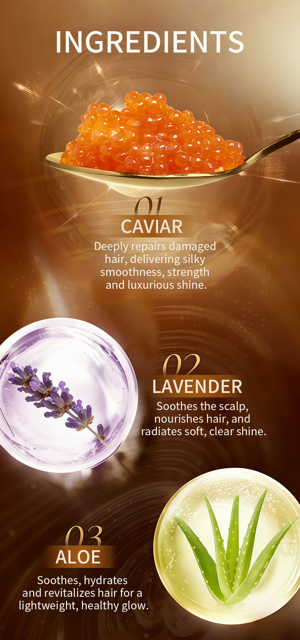 Icesea Golden Caviar Nourishing Hair Mask with Intensive Root Strengthening & Nourishing Treatment for Damaged/Dry Hair(pic4)