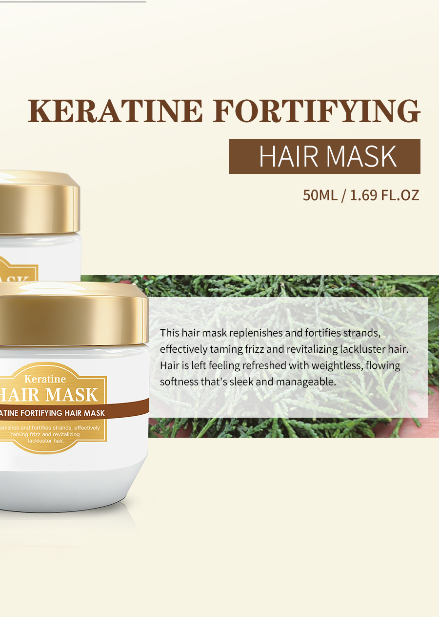 OEM:Icesea Keratin Hair Care Set 5 in 1 Professional Shampoo Conditioner Hair Oil Serum Nourishing Mask for Smooth Repair(pic6)