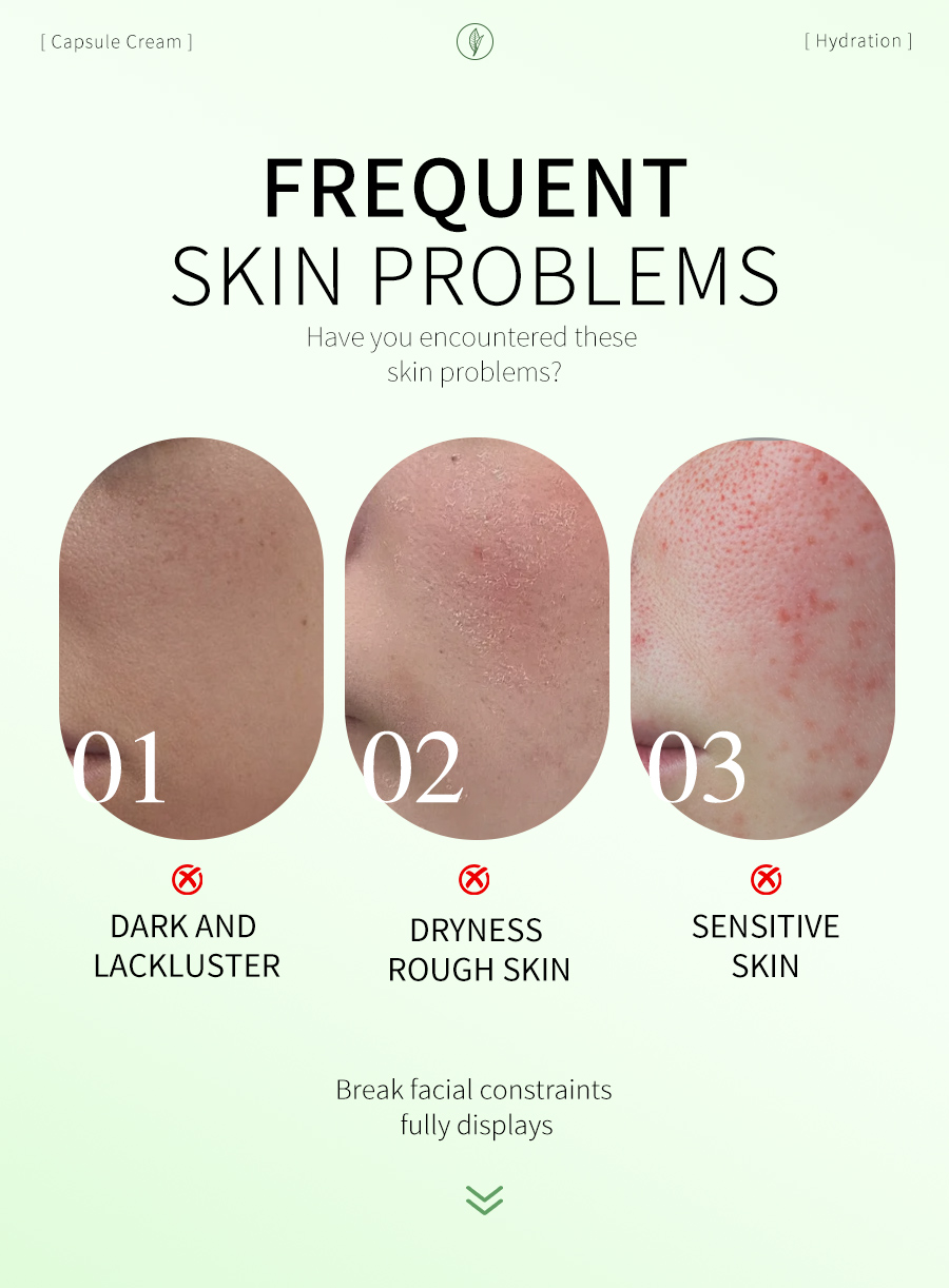 OEM: Matcha Capsule Cream Hydrating Facial Moisturizer with Soothing Green Tea Extract for Smooth Bright Skin Care Benefits(pic2)