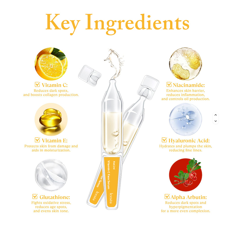 Icesea Vitamin C & Hyaluronic Acid Face Serum with Glycerin Liquid Formula for Firming Skin(pic4)