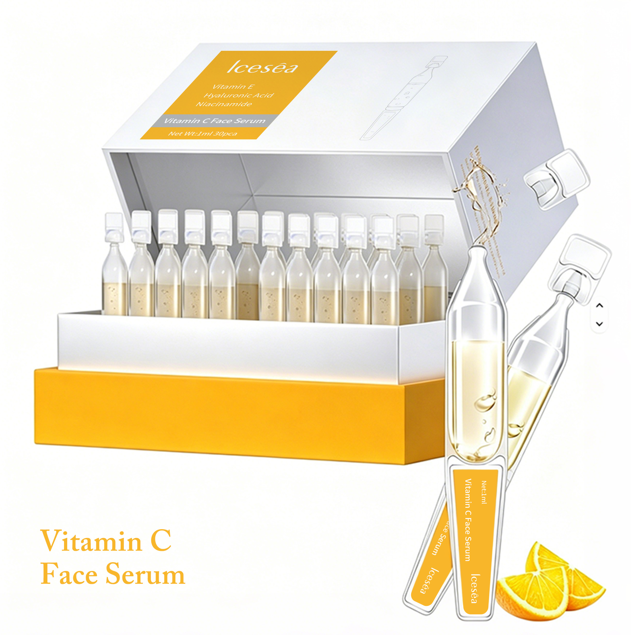 Icesea Vitamin C & Hyaluronic Acid Face Serum with Glycerin Liquid Formula for Firming Skin(pic1)