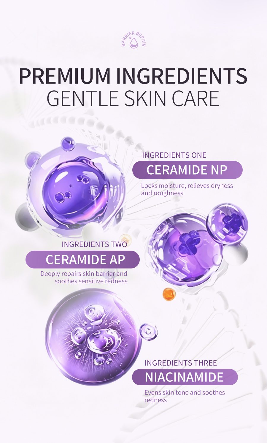 Moisturizing & Soothing Collagen Facial Cream Night Use for Facial Barrier Repair & Nourishing Firming(pic4)