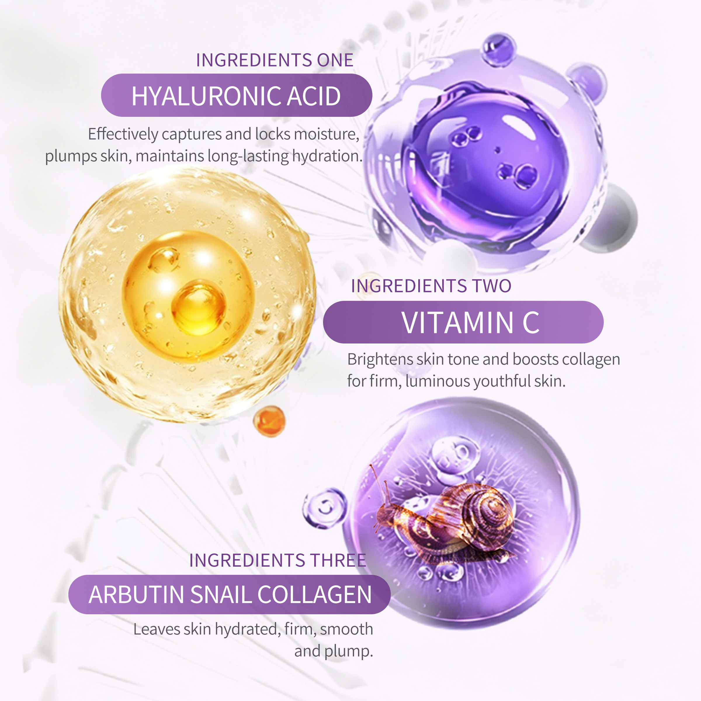 OEM Vitamin C Hyaluronic Acid Face Serum Brightening Hydrating for All Skin Types Daily Skin Care(pic4)