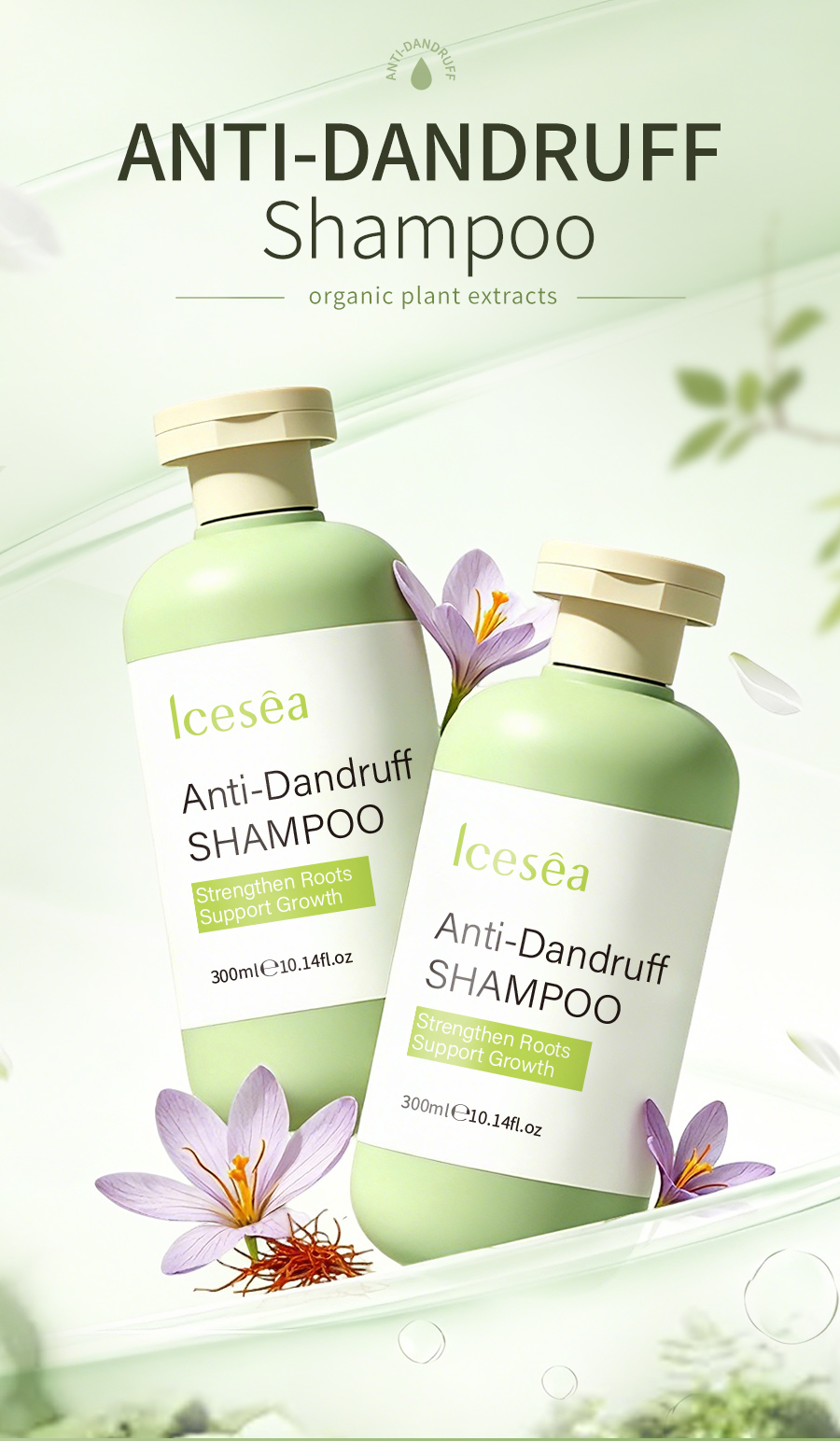 OEM Dandruff Control Shampoo Natural Koelreuteria Flower & Ganoderma Extract Soothing Scalp Care for Dry Itchy Scalp(pic1)