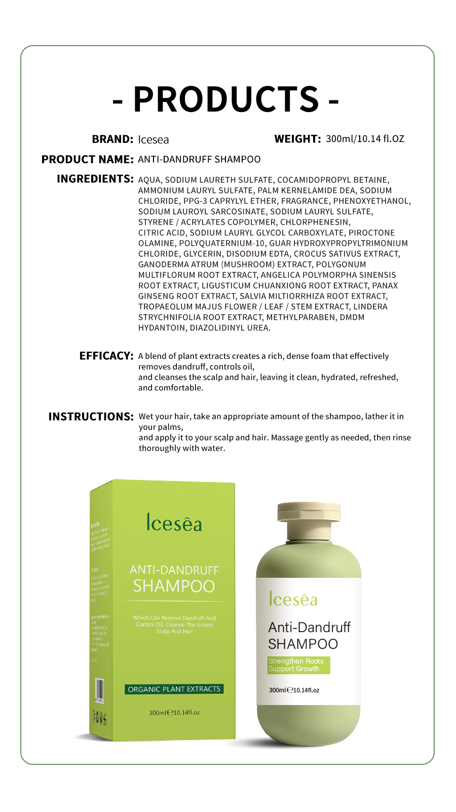 OEM Dandruff Control Shampoo Natural Koelreuteria Flower & Ganoderma Extract Soothing Scalp Care for Dry Itchy Scalp(pic5)