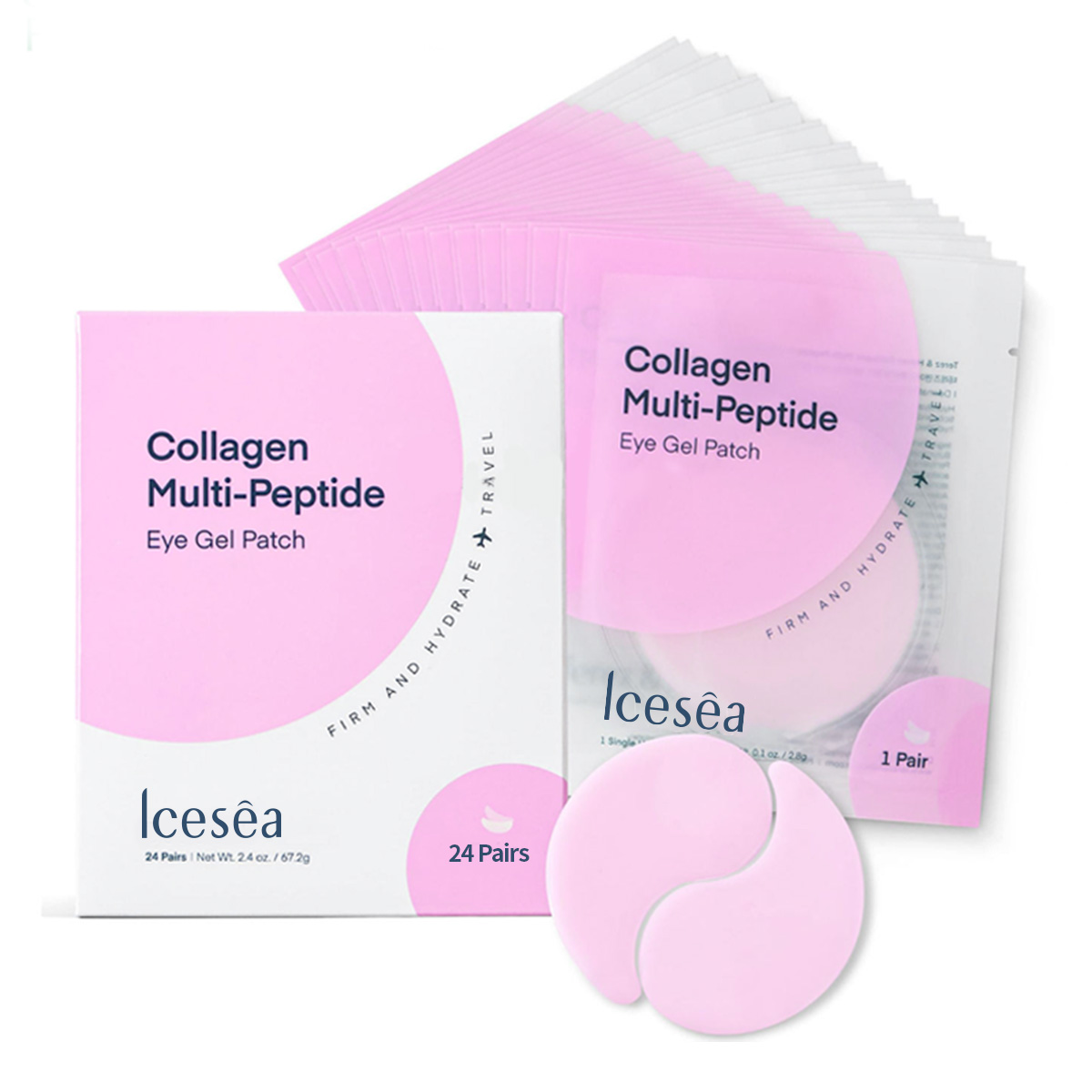 Collagen Multi-Peptide Eye Gel Patches Anti-Aging Firming Hydrating Under Eye Mask for Dark Circles Puffiness(pic6)
