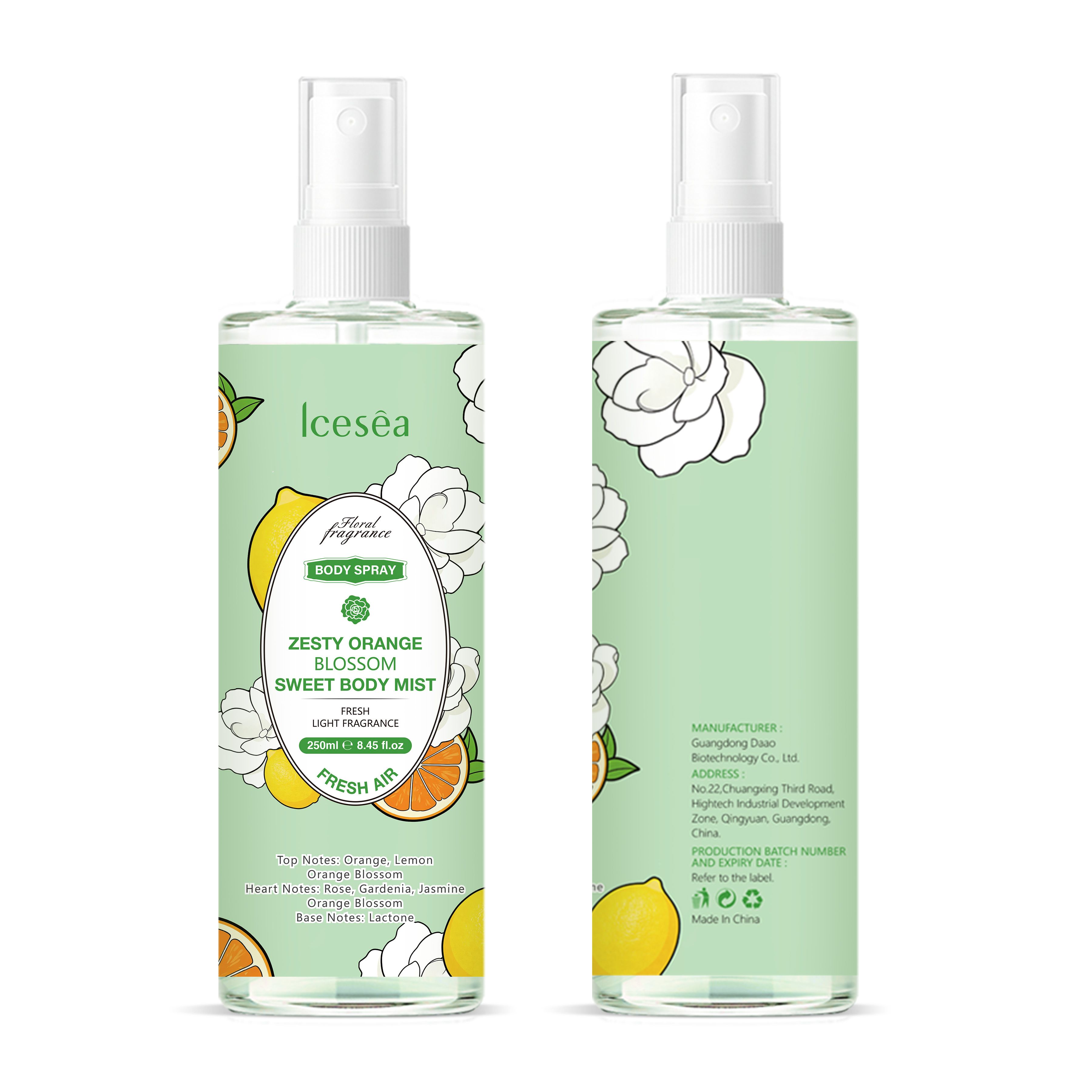 Custom Orange Body Mist, Facto